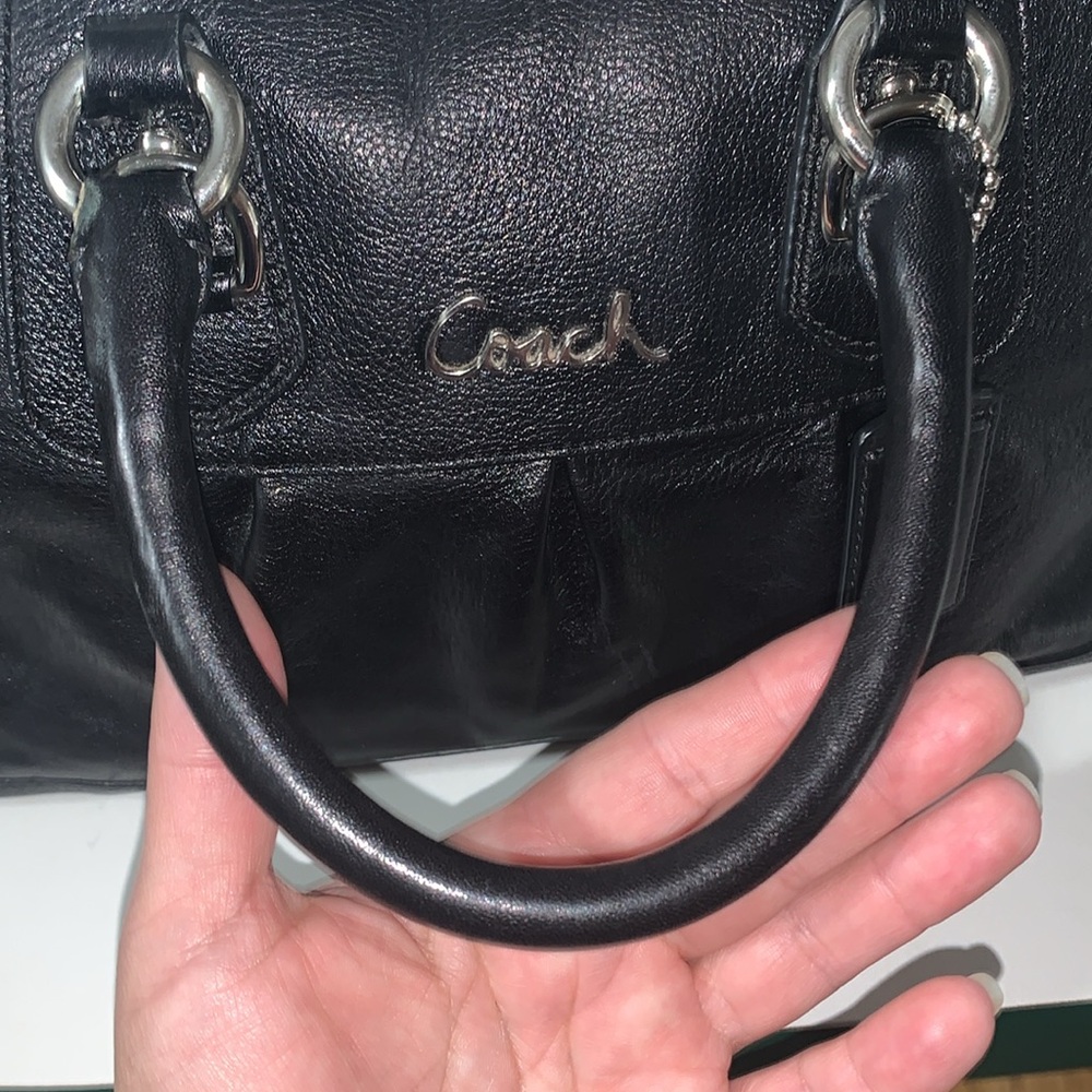 Coach Black Leather Satchel - Picture 9 of 16